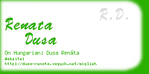 renata dusa business card